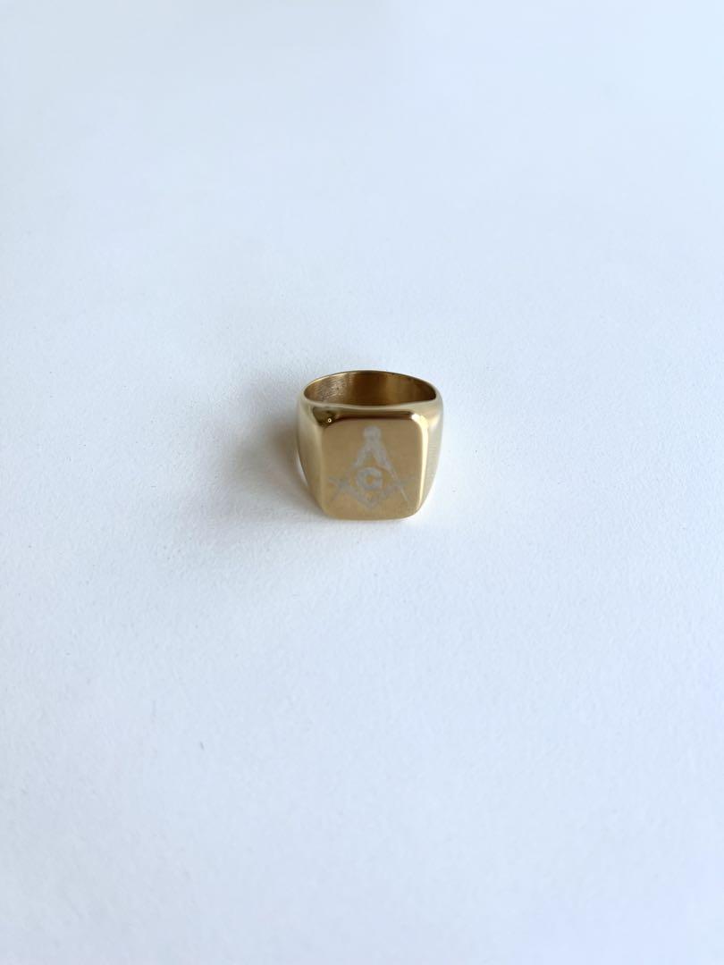 Freemason Gold ring size 16 number stock disposal price!!