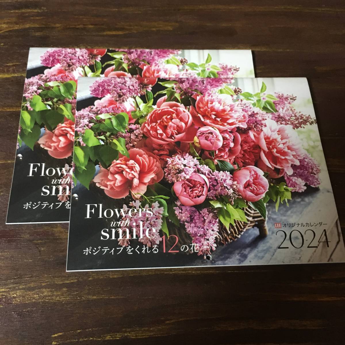 LEE 2024年1‐2月合併号付録 Flowers with smile ポジティブをくれる12の花 2024 カレンダー 2冊 ※土日祝日発送無し_画像1