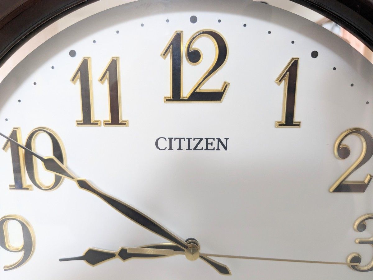 CITIZEN シチズン 電波時計 壁掛け時計 電波掛け時計 掛け時計 木枠 円形 ネムリーナマロード アナログ インテリア