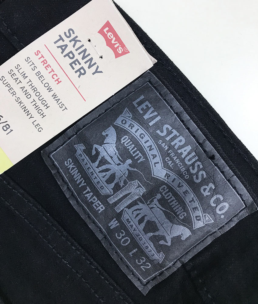 新品タグ付き/9350円を ■Levi'sリーバイス■スキニーSKINNYテーパードデニムブラックストレッチ ジーンズ 84558-0034/30■在庫限り■_画像8