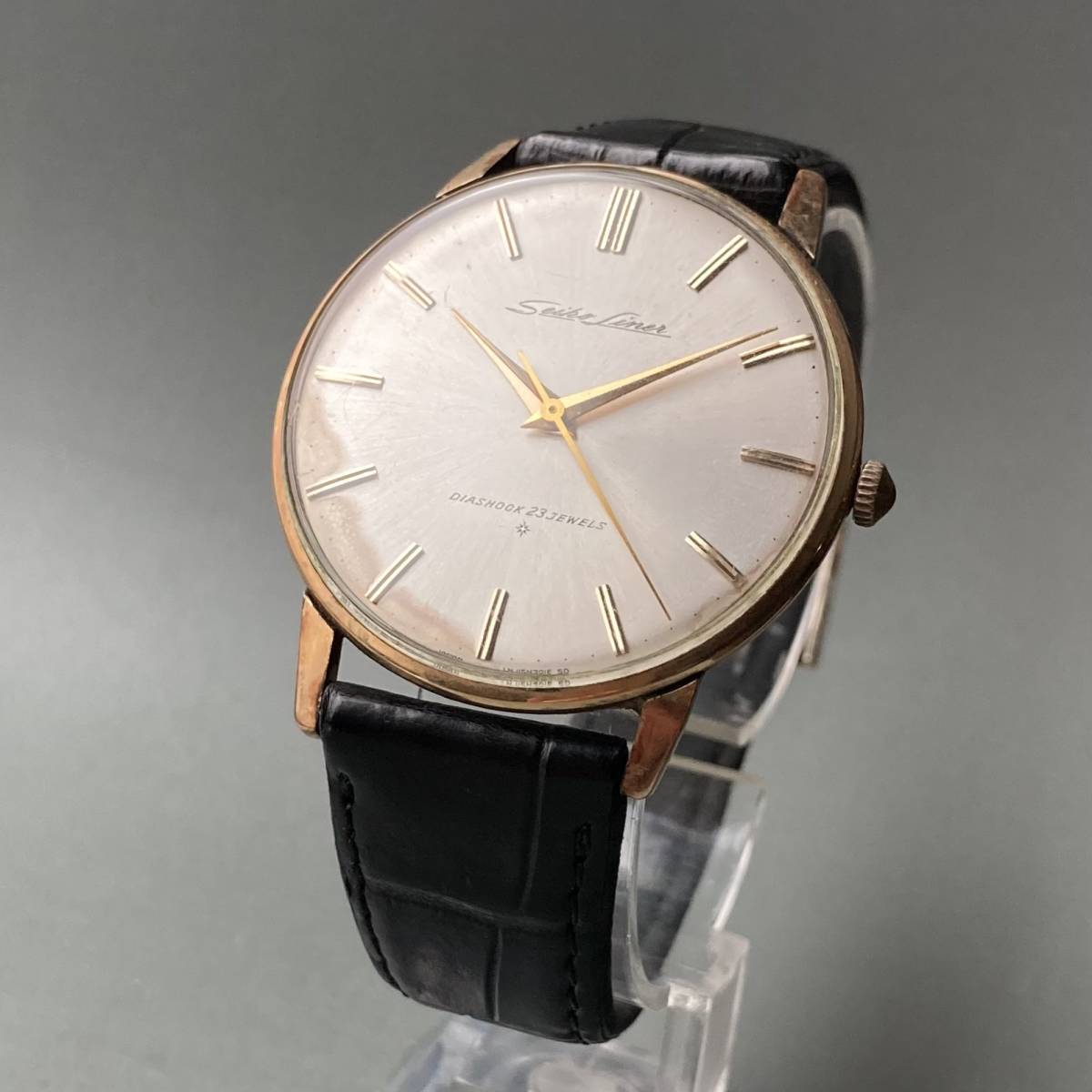 【動作品】セイコー ライナー アンティーク 腕時計 1962年 手巻き メンズ SEIKO Liner ケース径36㎜ ビンテージ ウォッチ 男性  レトロ