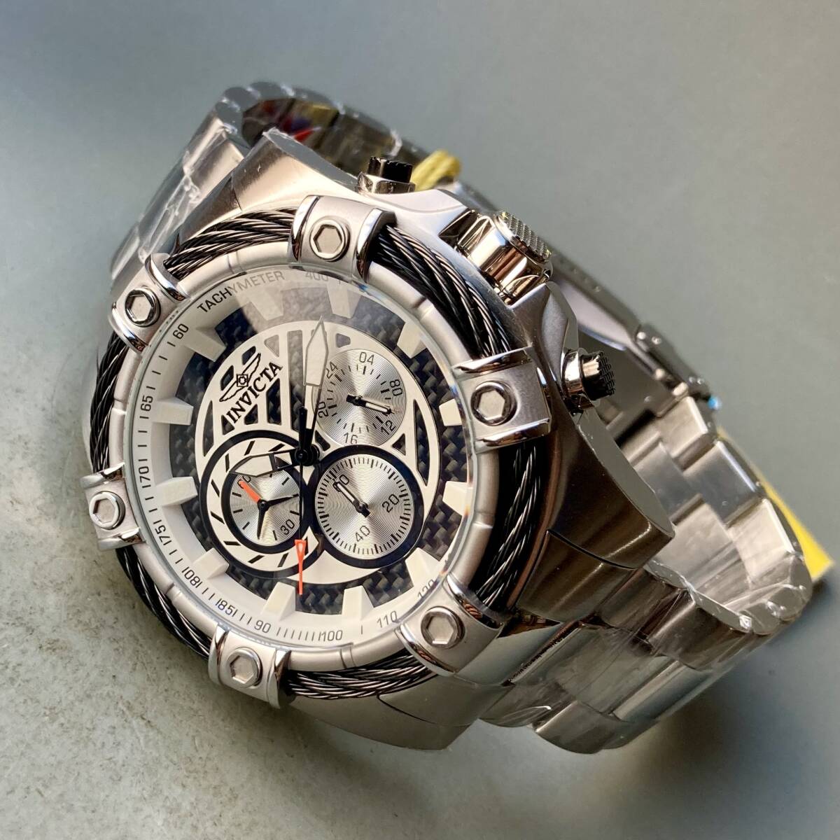 【新品】インビクタ BOLT ボルト 腕時計 メンズ クォーツ クロノグラフ INVICTA ケース径50㎜ 男性 ウォッチ_画像4