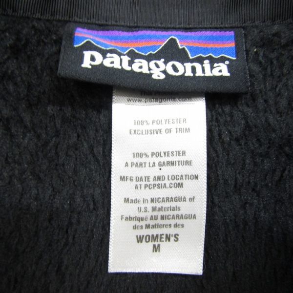 Patagonia サイズ WOMEN’S M フリース スナップT プルオーバー POLARTEC ブラック レディース パタゴニア 古着 ビンテージ 3F1504_画像3