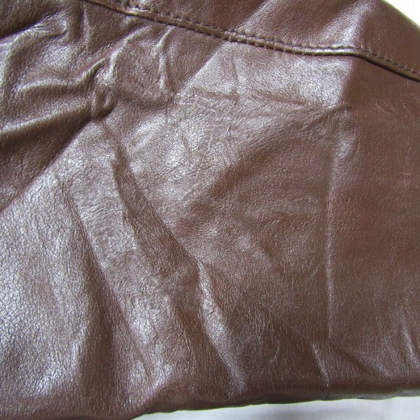 本革 サイズ 40 REG The Leather Shop Sears レザー ジャケット ブラウン ライナー付 シアーズ 古着 ビンテージ 3F2303_画像9