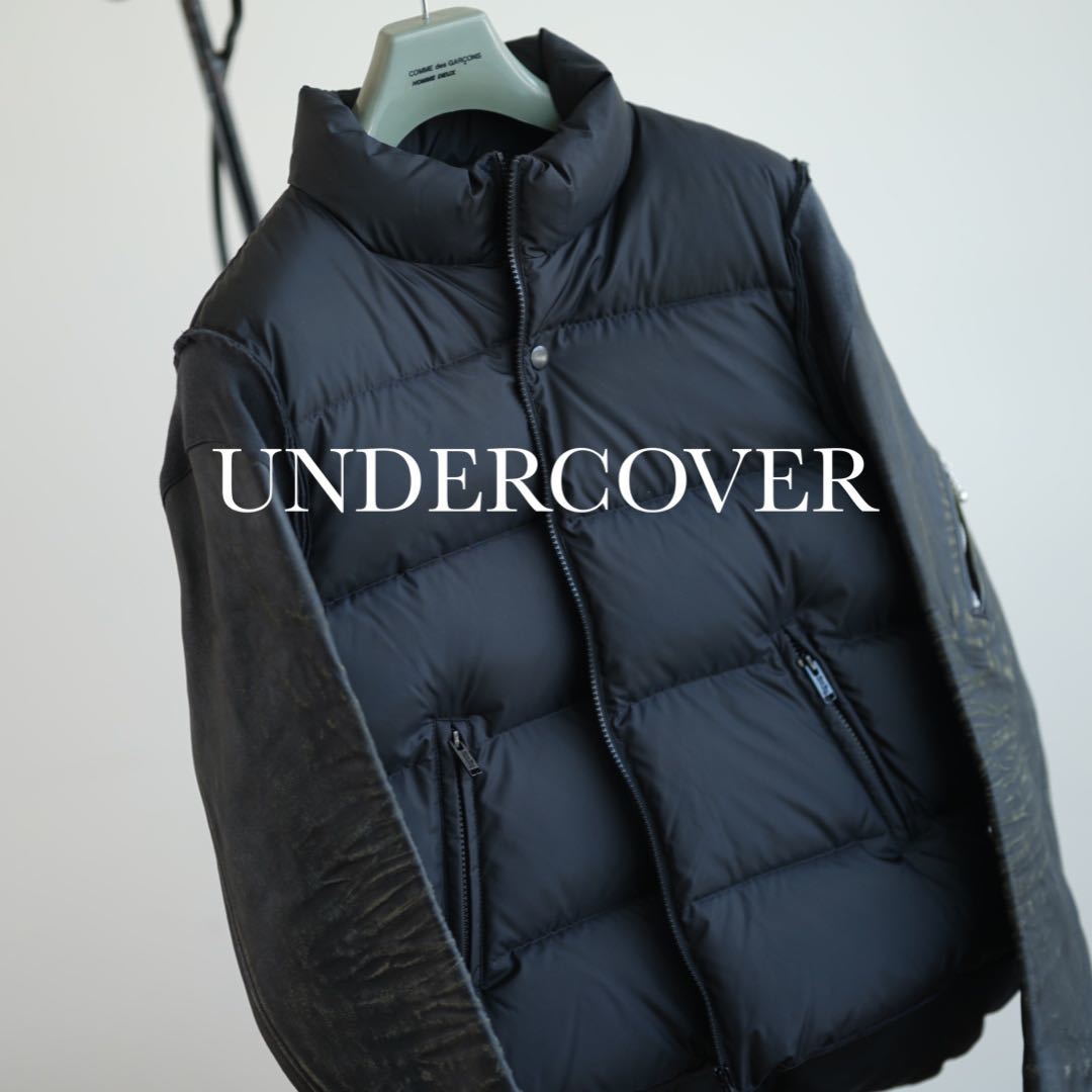 UNDERCOVER アンダーカバー ロゴ プリント 30周年 袖レザー ダウンジャケット 30th Anniversary Leather Sleeve Down Jacket アーカイブ _画像1