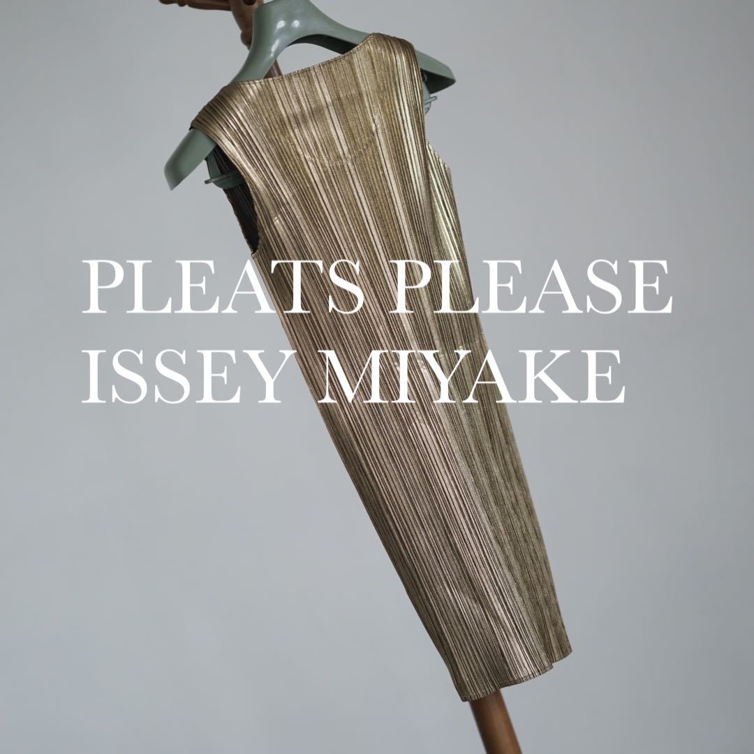 pleats please issey miyake プリーツ 金色 ワンピース ゴールド リバーシブル 4 XL プリーツプリーズ イッセイミヤケ