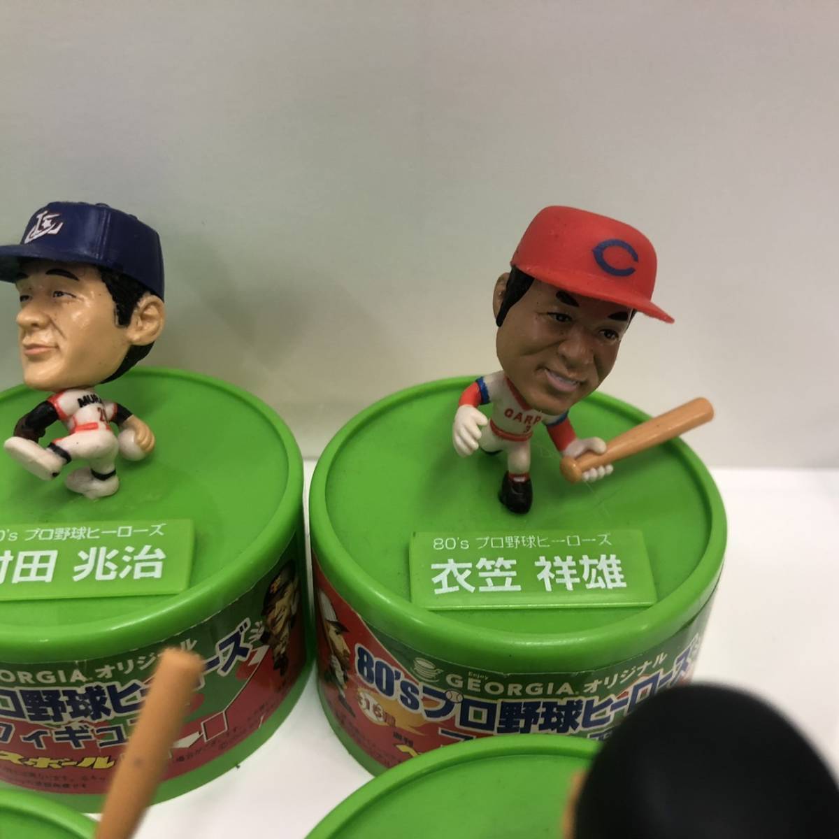 N)*GEORGIA original 80\'S Professional Baseball hero z figure Baseball 6 kind can coffee rare * I1531