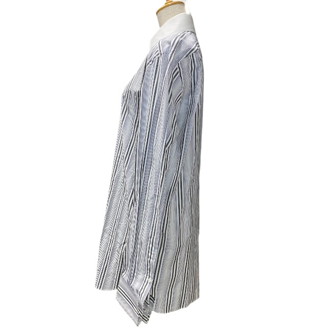 TOM FORD Tom Ford tops cuffs shirt Y shirt dress shirt long sleeve apparel stripe cotton white blue [ size 40]