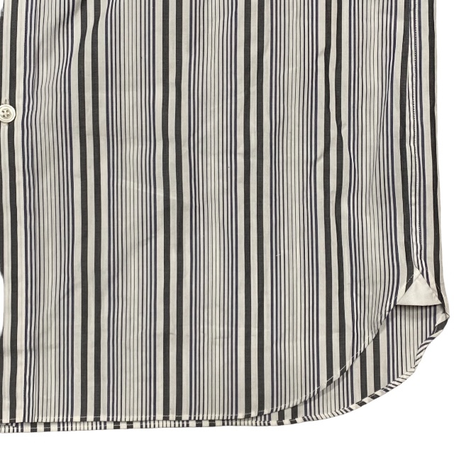 TOM FORD Tom Ford tops cuffs shirt Y shirt dress shirt long sleeve apparel stripe cotton white blue [ size 40]