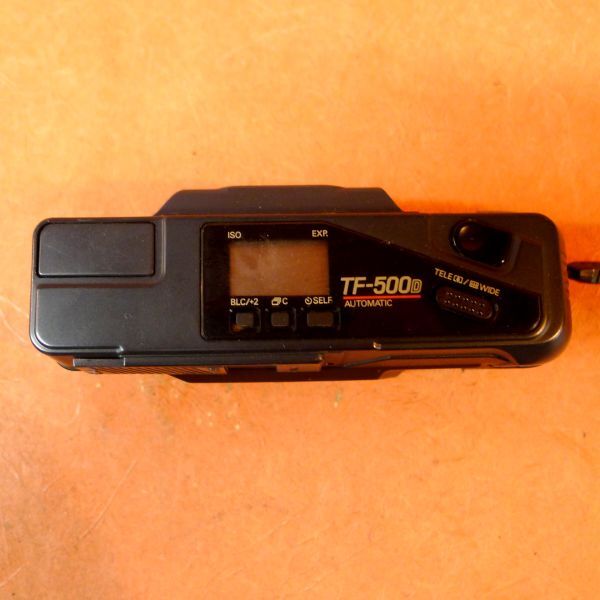 b219 RICOH TF-500D コンパクトフィルムカメラ サイズ:幅約14cm 高さ約7.5cm 奥行約5.5cm/60_画像4
