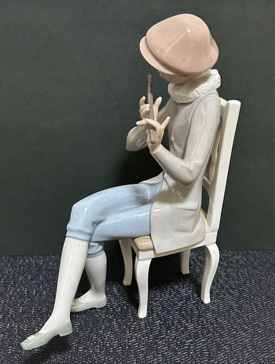 LLADRO リヤドロ フィギュリン 可愛いフルート 笛を吹く天使