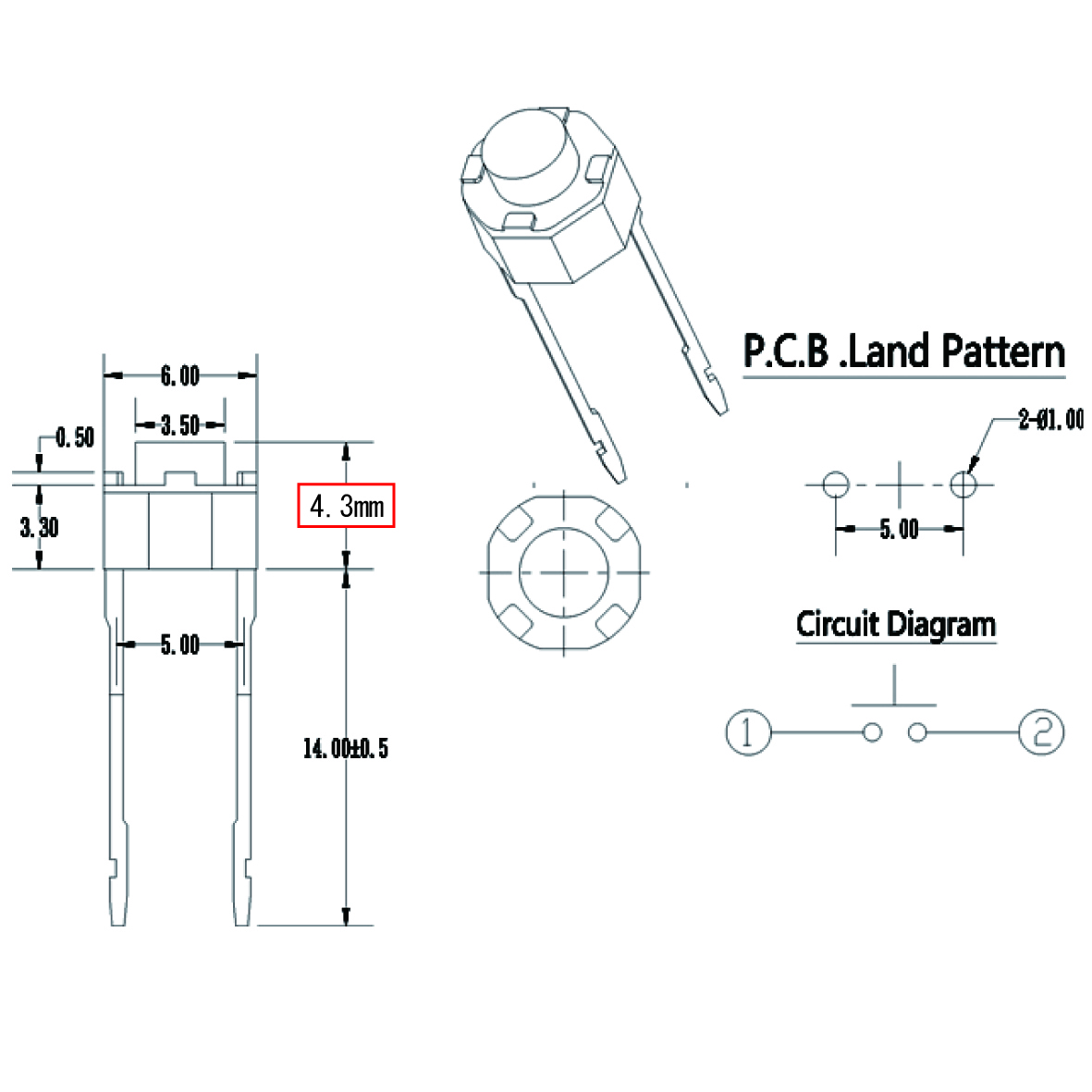 PIONEER CDJ DJM DDJ etc. switch 4.3mm 10 piece button repair new goods parts exchange CUE PLAY PAUSE BUTTON Pioneer cue Play etc. 