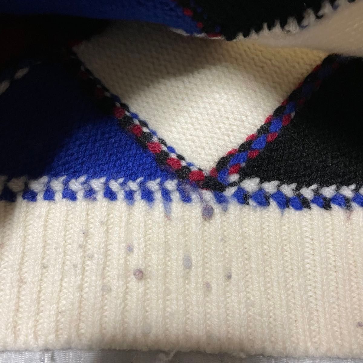 COOHEM Modern Argyle Knit Sweater L 米富繊維  ニット セーター アーガイル メンズ トップス
