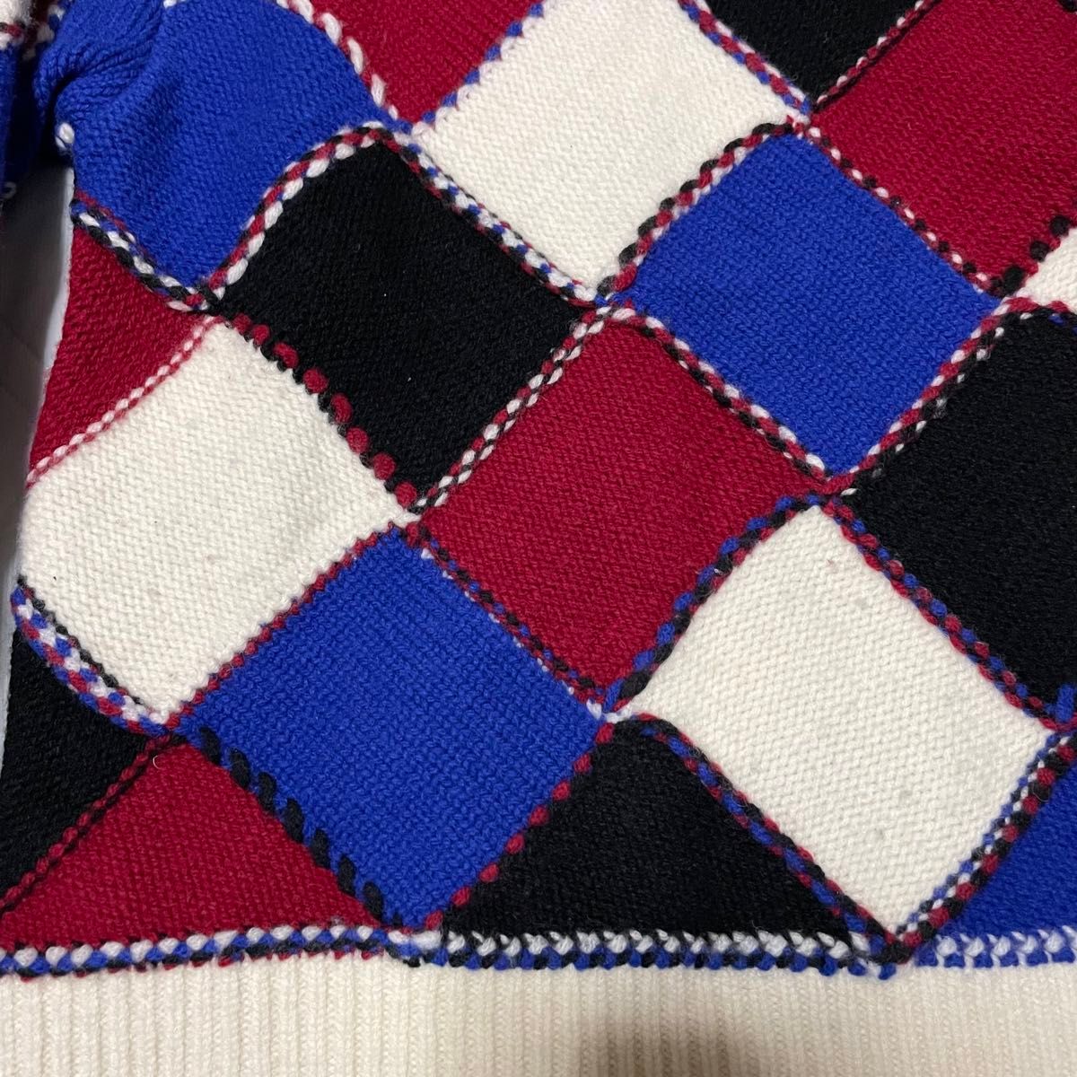COOHEM Modern Argyle Knit Sweater L 米富繊維  ニット セーター アーガイル メンズ トップス
