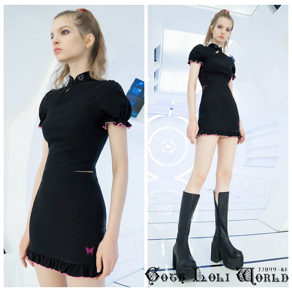 SALE OPQ-781-S butterfly embro Ida Lee tight miniskirt Gothic and Lolita world gothic bread clock roli.ta visual series V series 