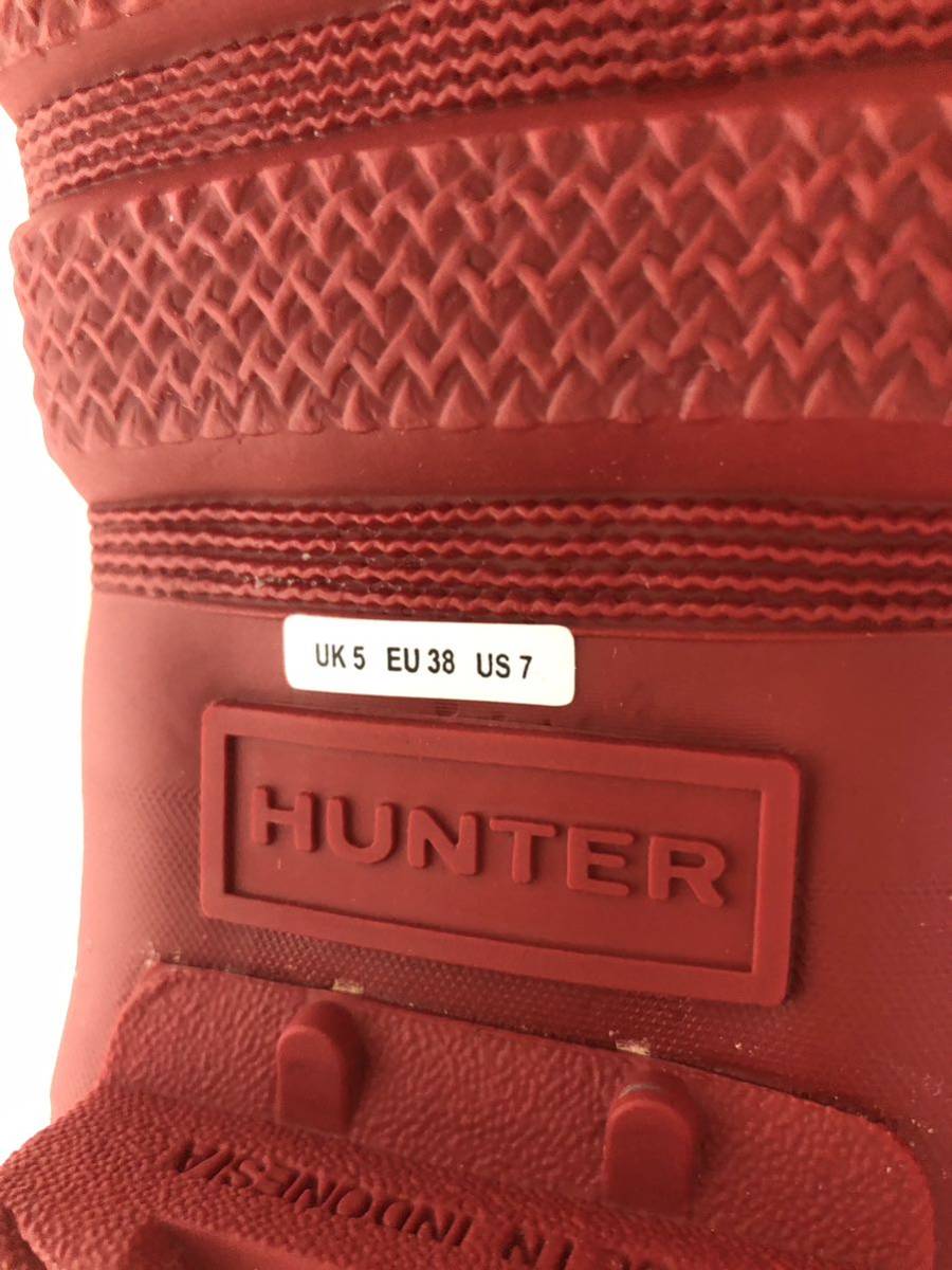 Hunter ラバーブーツ　レインシューズ　長靴　レディース　レッド　UK5サイズ　100サイズ_画像4