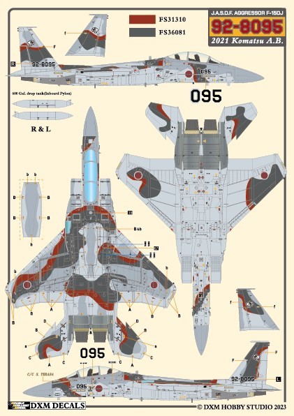 DXMデカール 1/48 31-4264 航空自衛隊 F-15J/DJ アグレッサー Vol.1_画像5