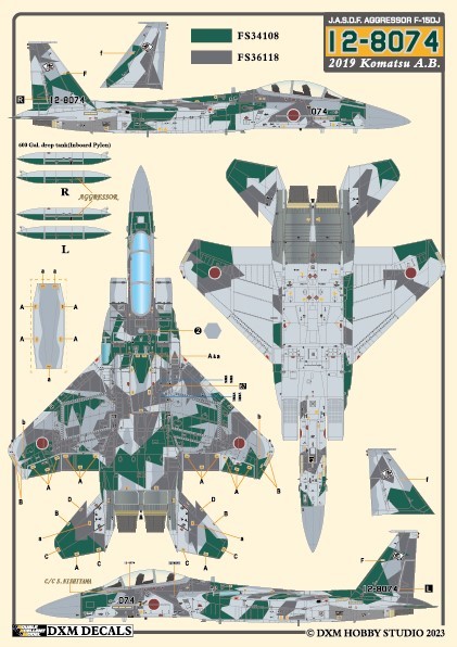 DXMデカール 1/48 31-4264 航空自衛隊 F-15J/DJ アグレッサー Vol.1_画像7