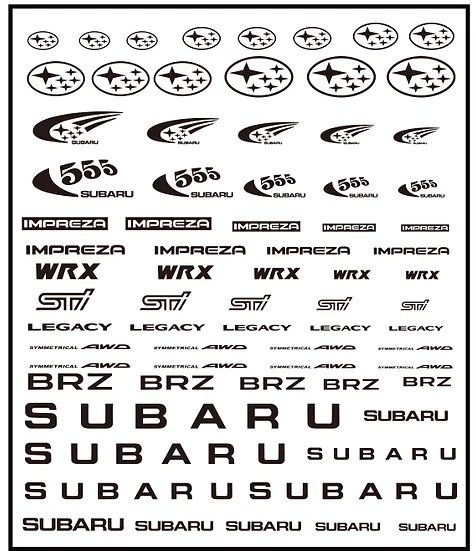 ZoomOn ZD014 1/24 Subaru Logo metal sticker 
