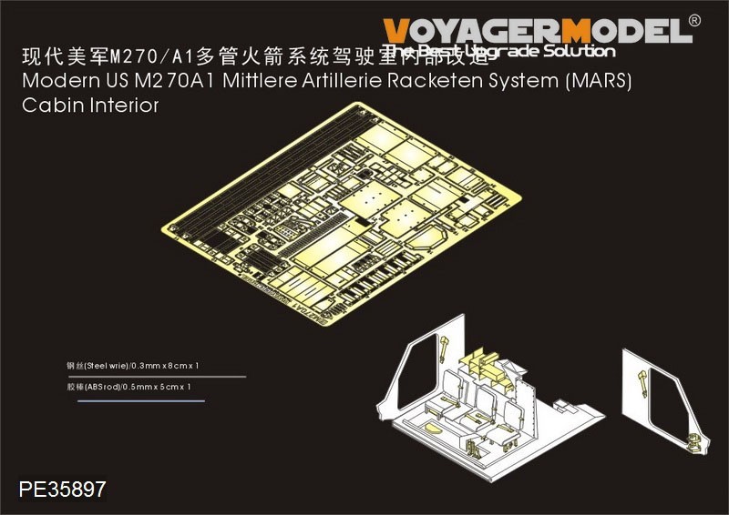  Voyager model PE35897 1/35 reality for America M270A1 MLRS cabin Inte rear set ( tiger n.ta-01046 for )