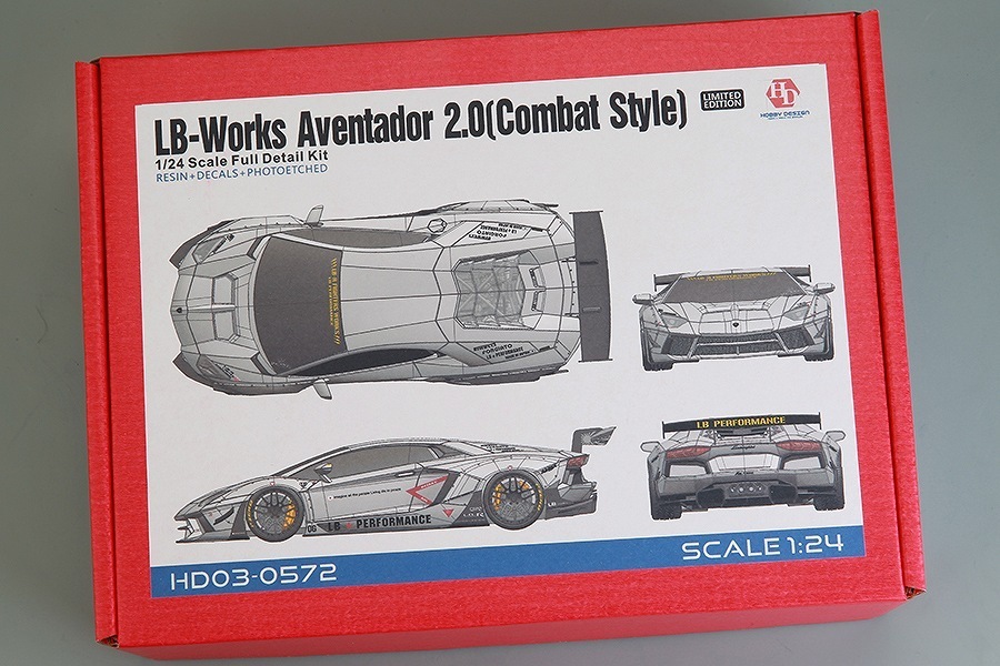 ホビーデザイン HD03-0572 1/24 LB-Works アヴェンタドール 2.0 (Combat Style) フルディティールキット_画像1