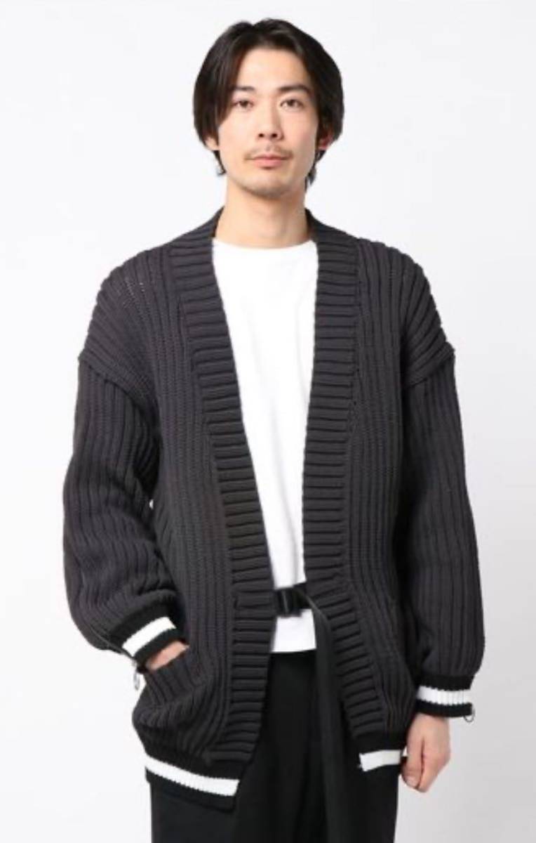 【美品　定価18150円】スーパーサンクスKNIT CARDIGAN Mサイズ　カーディガン ニット 黒 HIGH STRETCH LILY KNIT CARDIGAN _画像2