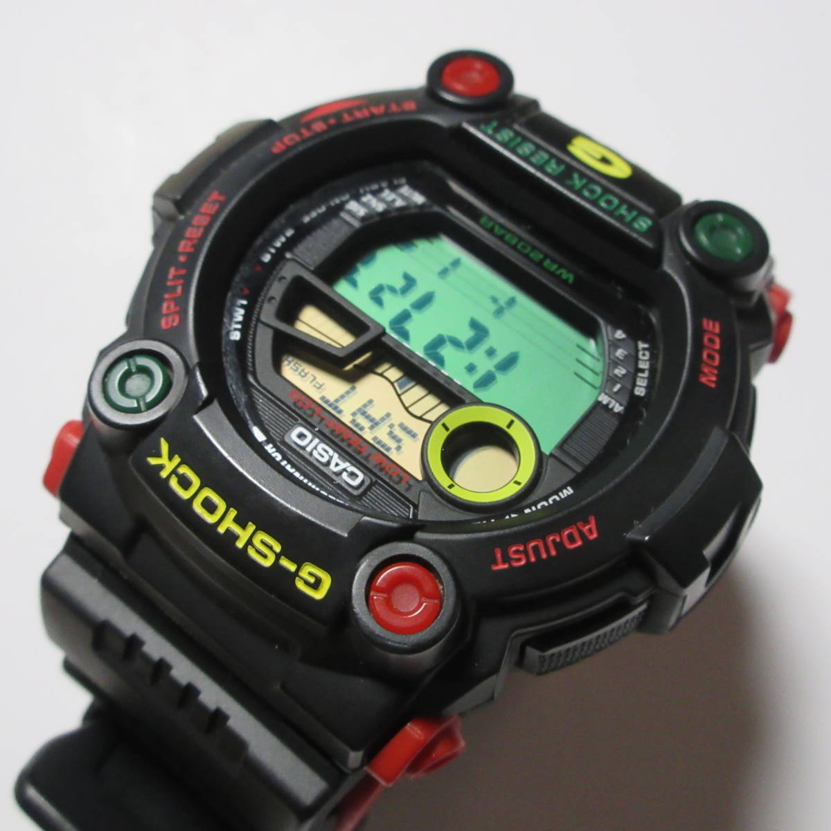 現状品 簡易動作確認 CASIO G-SHOCK G-7900RF 3194 ラスタファリアン ラスタカラー レゲエ カシオ 腕時計 ブラック_画像2