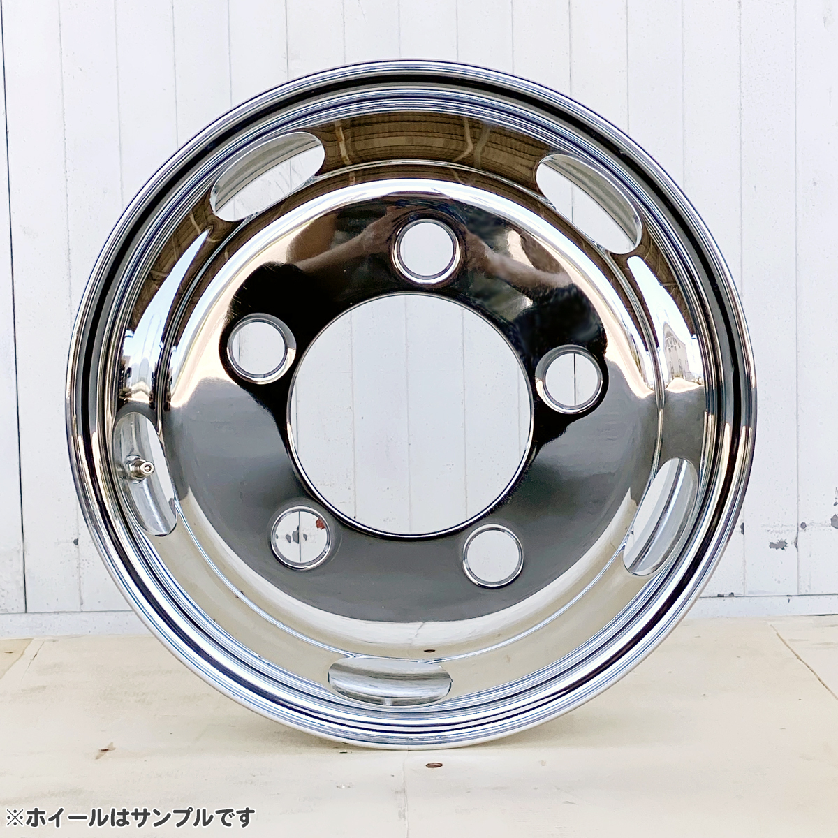 新品 4枚 1台分 メッキホイール キャンター ふそう 三菱 2t 16×5.5 オフセット 115 5穴 B品 ミックス 錆汁止め加工無料 DOT-X_画像3