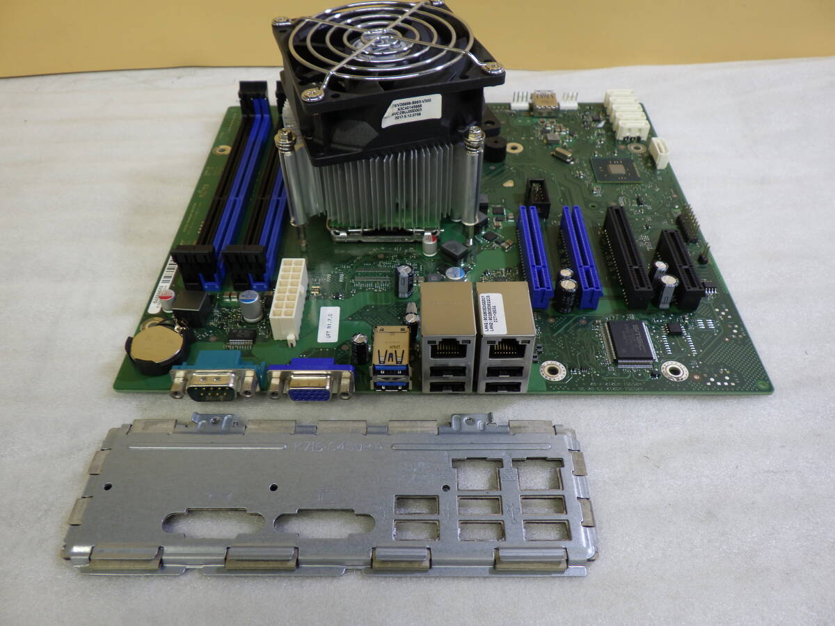 サーバー FUJITSU 富士通 Xeon PRIMERGY TX1310 M1 から取外した 純正 マザーボード クーラーファン付き 動作確認済み#BB0155_画像1