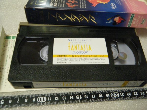 安値スタート！　アメリカで大人気　中古　VHS　映画　ウォルト・ディズニー　ファンタジア　１９９２年製　紙箱　ebayで大人気_画像4
