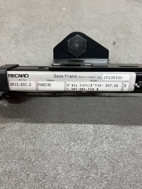 レカロ RECARO 純正 シートレール ポルシェ ケイマン/ボクスター 997 レカロ RECARO 純正 シートレール ポルシェ ケイマン/ボクスター 997