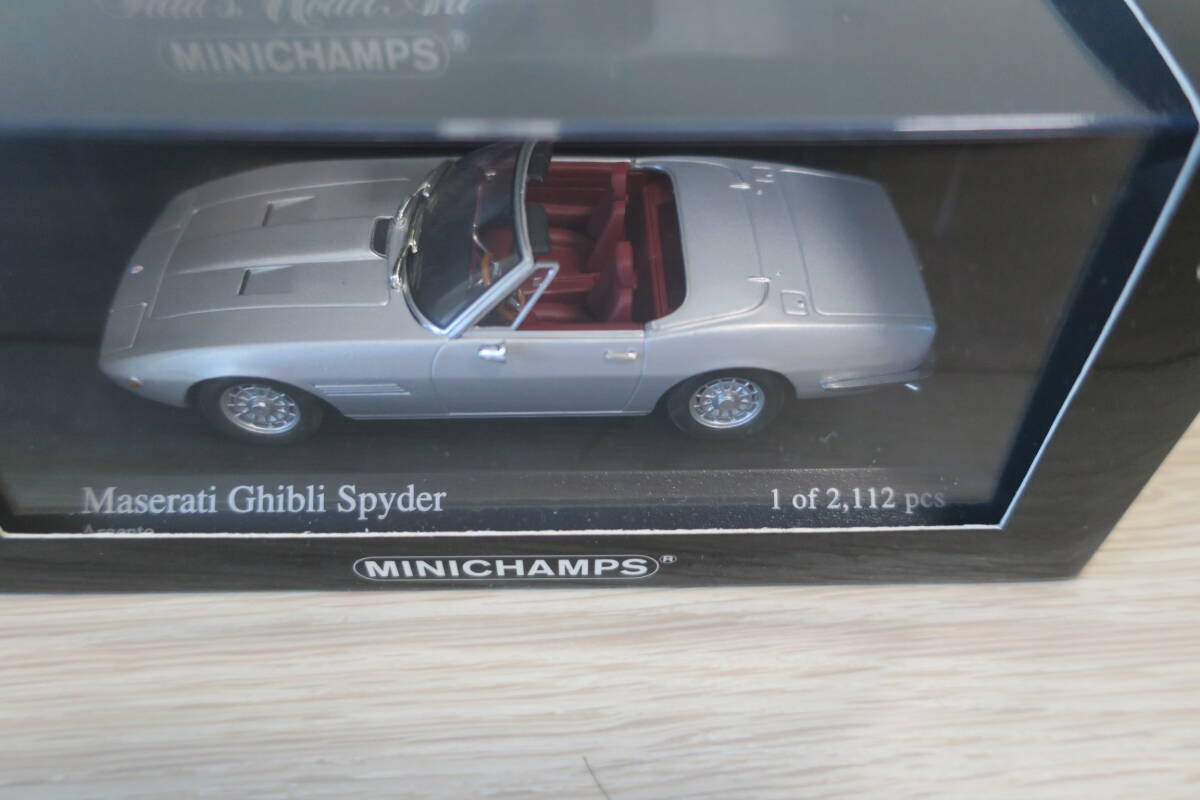 1/43 ミニチャンプス / マセラティ ギブリ スパイダー / MINICHAMPS / MASERATI GHIBLI SPYDER 1969 Argento（※ ジウジアーロ, Giugiaro, の画像2