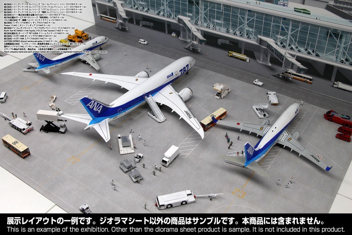 ジオラマシート　1/144　空港ターミナル　 駐機場　ターミナル　背景シート　箱庭技研　飛行機　航空機　_画像4