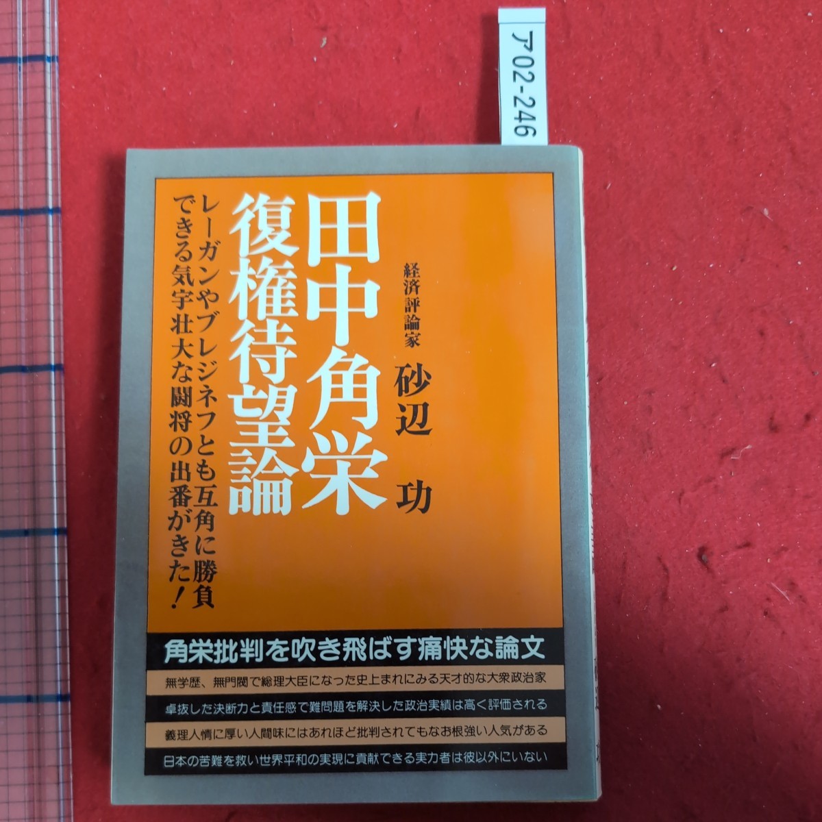 a02-246 rice field middle angle .... expectation theory Showa era 56 year (1981 year )1 month 20 day issue author sand side . issue person .book@ one man issue place corporation youth paper pavilion 