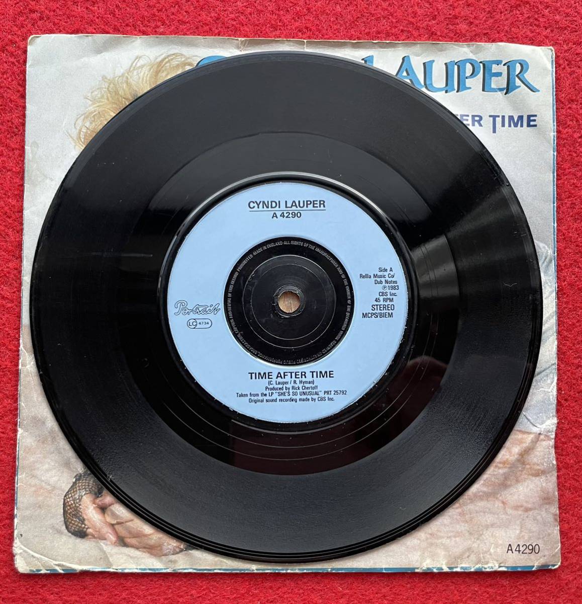 EP盤 Cyndi Lauper Time After Time 7inch盤 その他にもプロモーション盤 レア盤 人気レコード 多数出品。の画像4