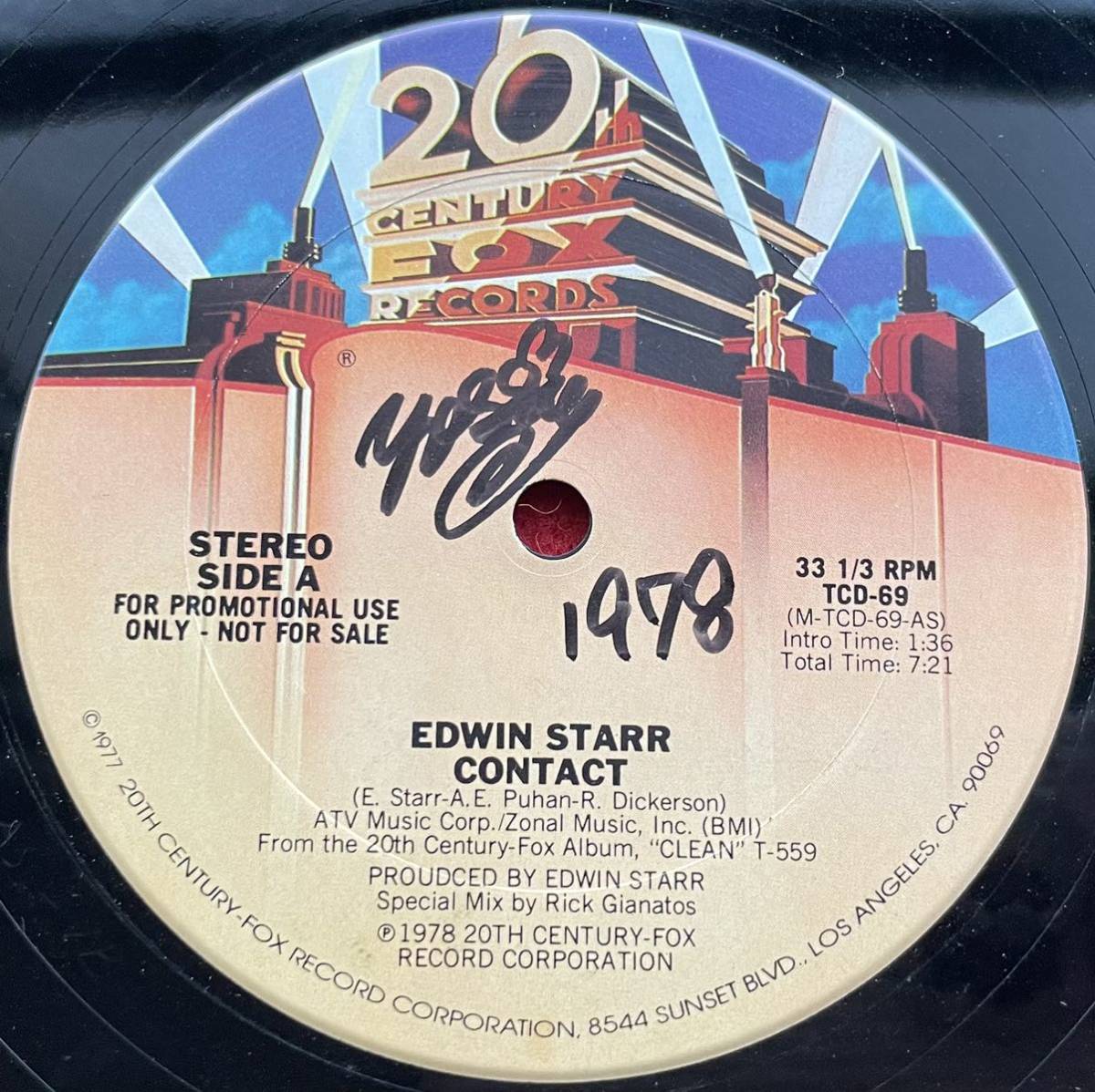 Edwin Starr / Contact 12inch盤その他にもプロモーション盤 レア盤 人気レコード 多数出品。_画像2