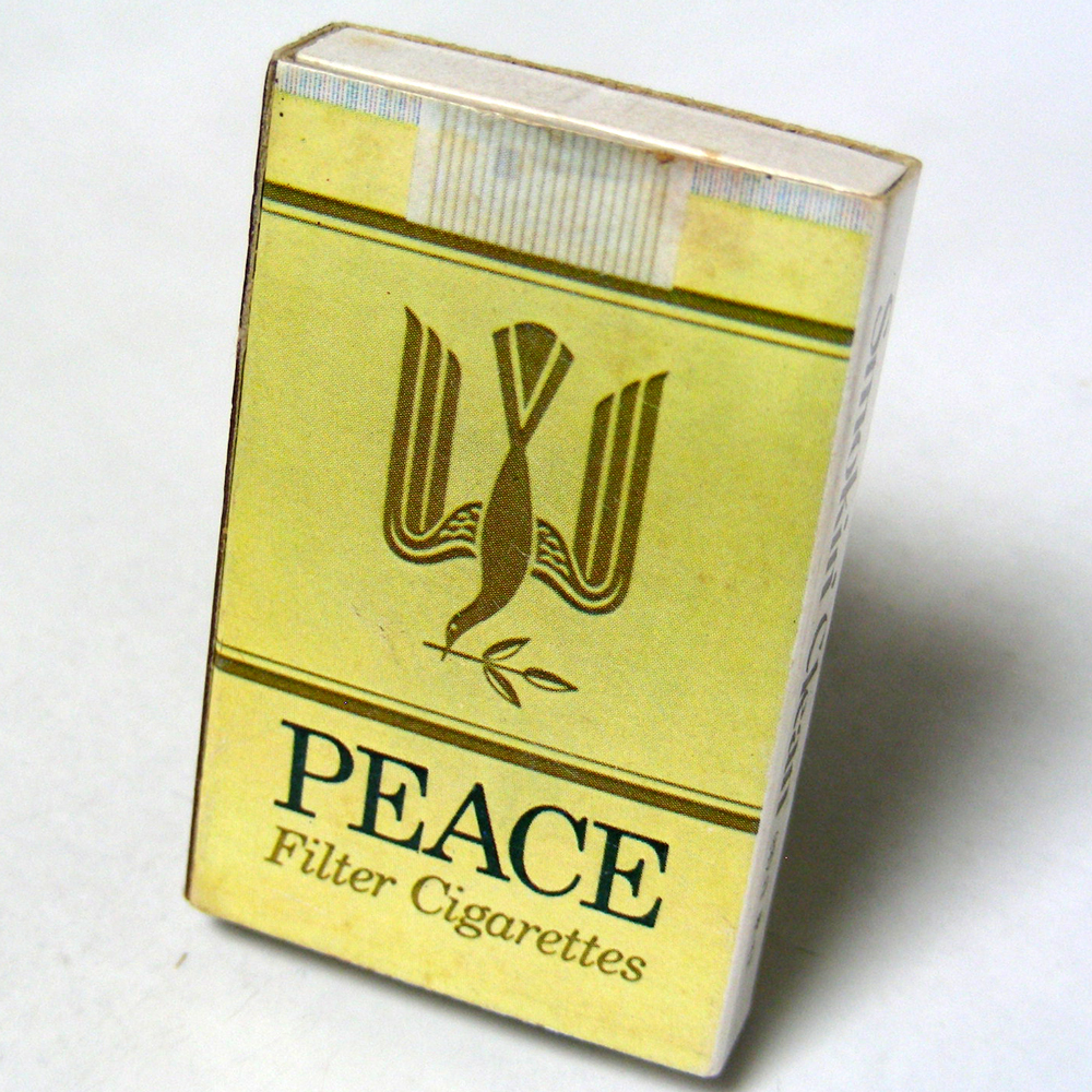 マッチ箱【ＰＥＡＣＥ】たばこマッチ Smokin'Clean ㈱日東社 昭和レトロ コレクション 1970-80年頃入手 当時物 匿名配送[J27]の画像1