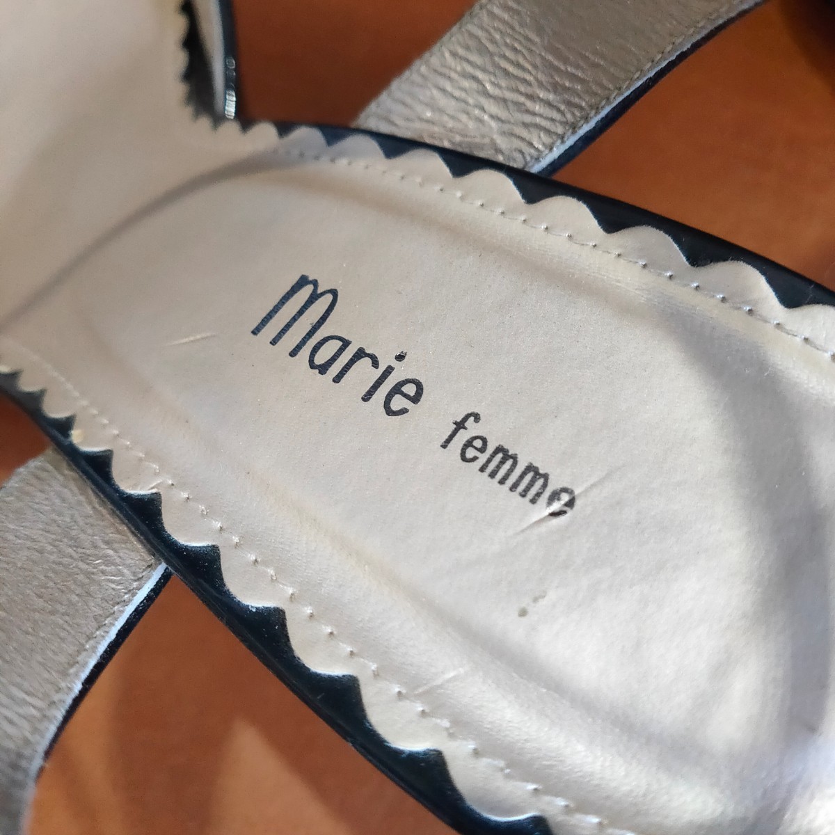 【中古品】Marie femme マリーファム 24cm ブラック パンプス ヒール made in Japan レディース ラメ 【管R160-2402】_画像10