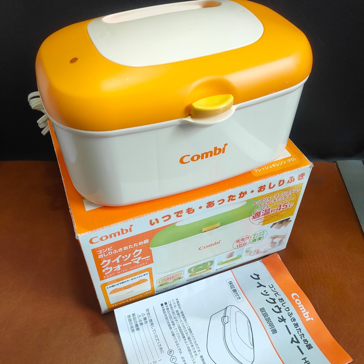 [ secondhand goods ]Combi combination Quick warmer HU pre-moist wipes .. therefore vessel fresh orange goods for baby [ tube A758-2402]