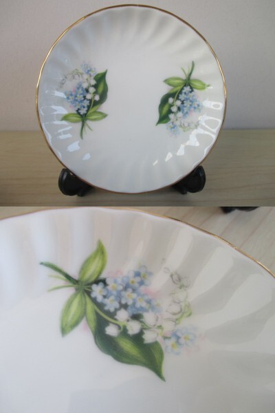 ロイヤルドルトン ヴィンテージ ミニプレート 金縁小皿 5客 花柄　未使用　ROYAL DOULTON BONE CHINA MADE IN ENGLAND　_画像6