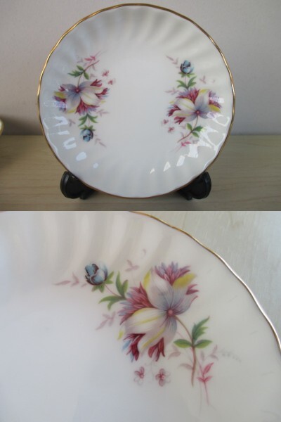 ロイヤルドルトン ヴィンテージ ミニプレート 金縁小皿 5客 花柄　未使用　ROYAL DOULTON BONE CHINA MADE IN ENGLAND　_画像7