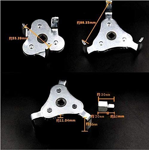オイルフィルターレンチ アジャスタブル三本爪式 50-115mm対応 自動車 工具 車用品 メンテナンス 整備 修理 工具_画像2