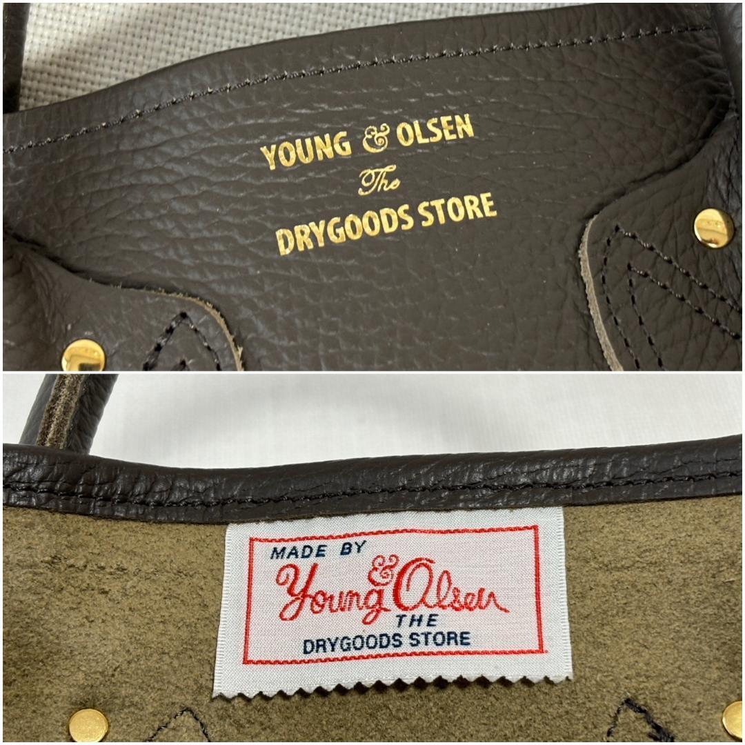 ＜美品!!＞■YOUNG&OLSEN ヤングアンドオルセン エンボスレザーDトート 2way 手提げ 斜めがけ A4収納 お洒落 普段使い 通勤 グレー_画像10