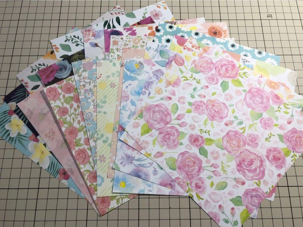 ヤフオク 花柄デザインペーパー 15cm 15cm 50枚 ヤフオク 花柄デザインペーパー 15cm 15cm 50枚