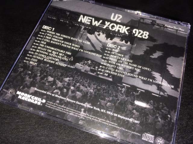 ●U2 - New York 928 : Moon Child プレス2CD_画像2