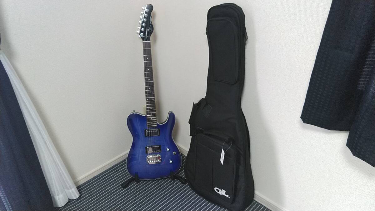 送料無料【G&L】Tribute ASAT Deluxe Carved Top / Bright Blueburst_画像2