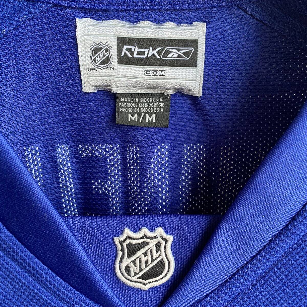 リーボック Reebok NHL ccm TORONTO MAPLE LEAFS トロントメープルリーフス ゲームシャツ ホッケーシャツ サイズM Dion Phaneuf_画像3