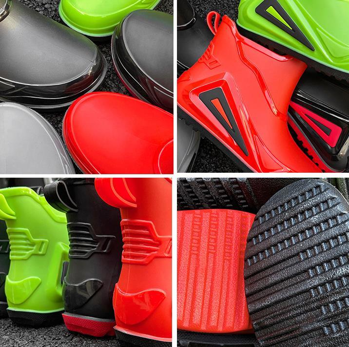 レインシューズ メンズ ファッション ショット丈 レインブーツ 雨靴 防水 防滑 作業靴 雨雪対策 X42の画像6