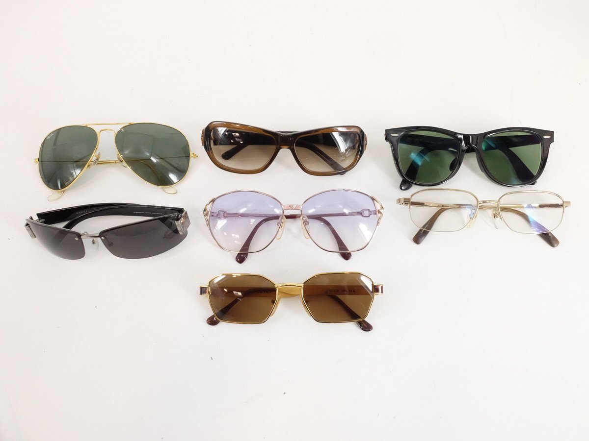 1 иен старт [ бренд различный ] солнцезащитные очки и т.п. 7 позиций комплект продажа комплектом RayBan Gucci YSL др. I одежда очки аксессуары 
