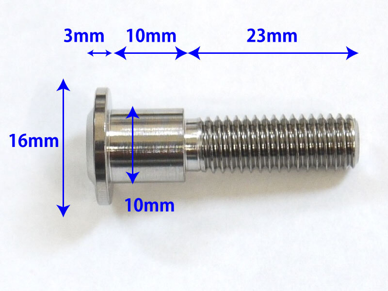 イナズマ400/1200専用64チタン合金製 フロントブレーキディスクボルト 10本 ナチュラル ローターボルト◇_画像5